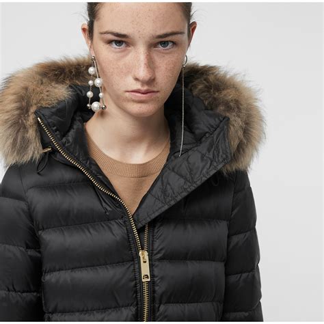 burberry women puffer coat|Burberry detachable hood puffer coat.